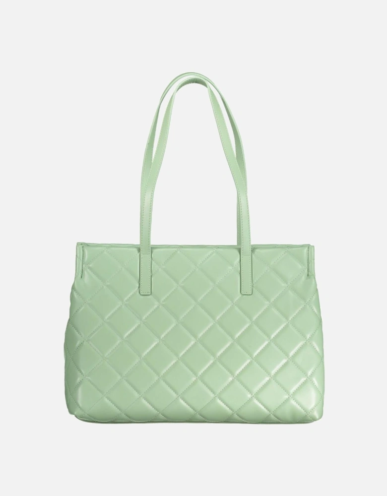 Structured Shoulder Bag with Zip Closure Women - Green Handbags