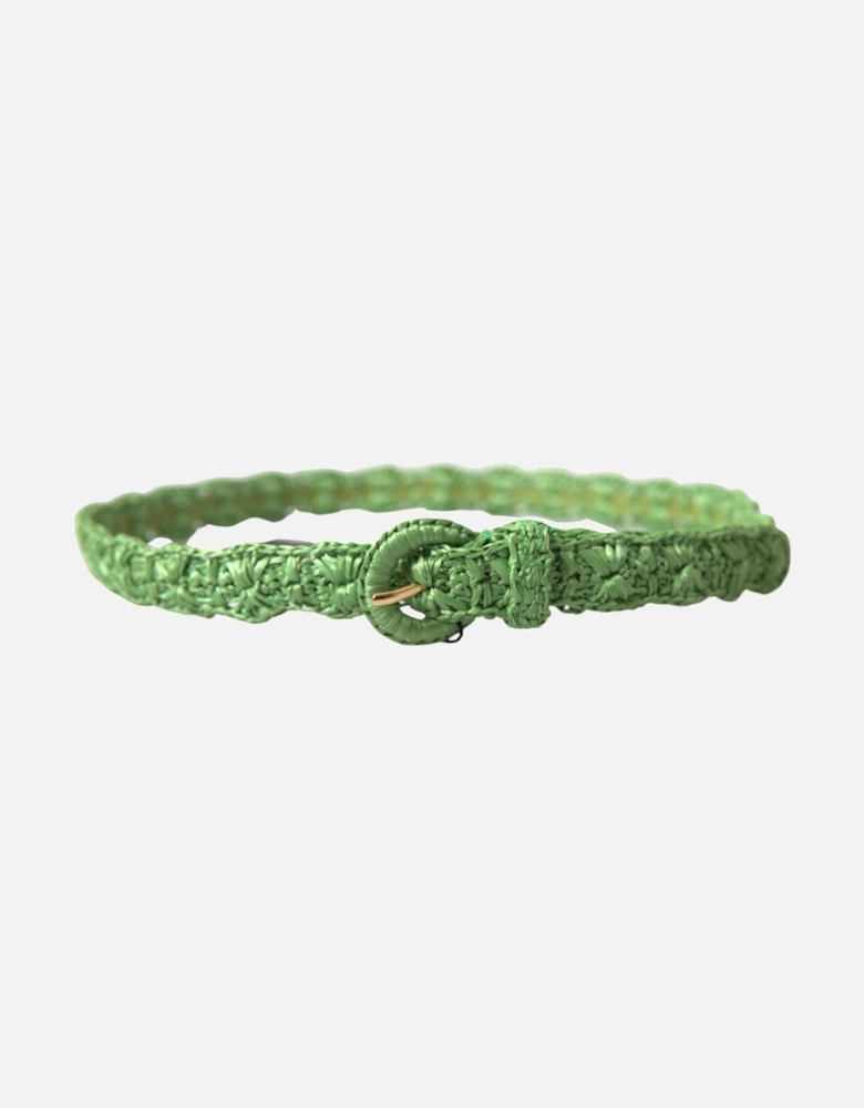 Crochet Raffia BeltGreen Women