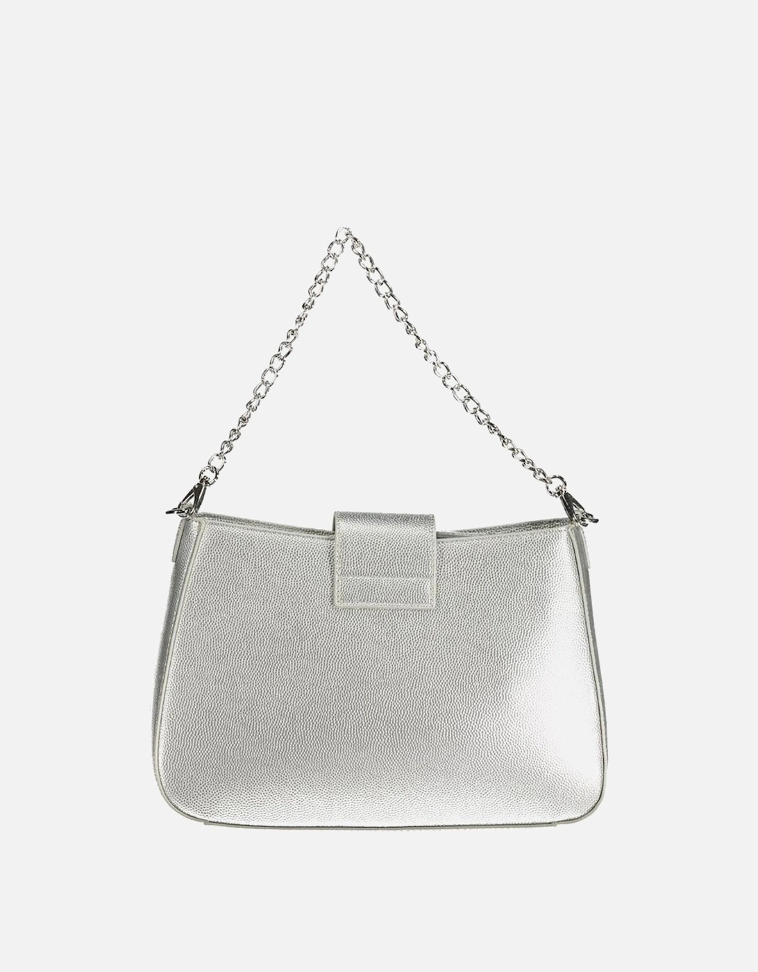 Convertible Chain Shoulder Bag with Internal Pockets Women - Silver