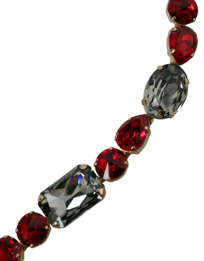 Crystal Motif Waist Belt Women - Red