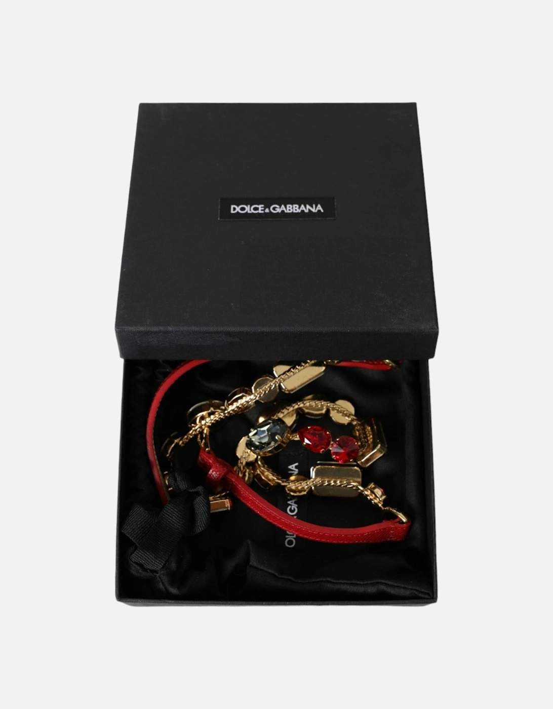 Crystal Motif Waist Belt Women - Red