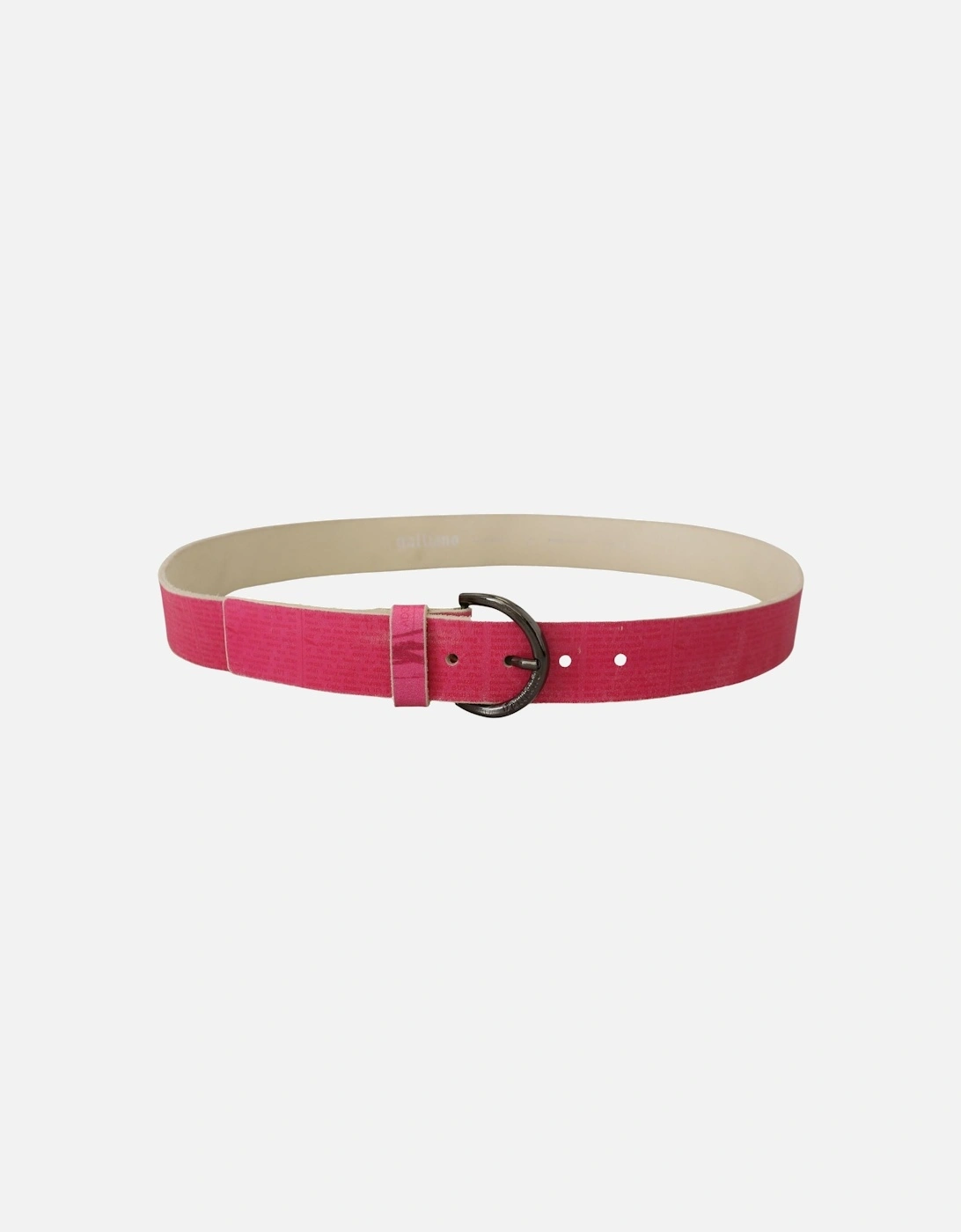 Leather Belt Pink Textured Women
