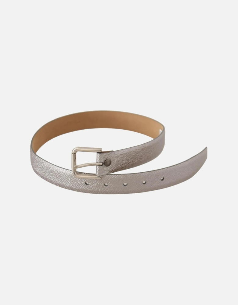 Metallic Leather Belt WMB247 Women - Silver