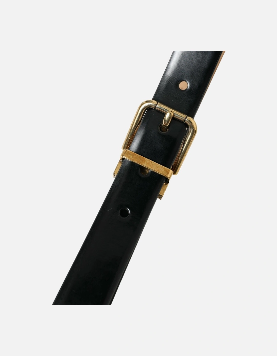 Leather Logo Buckle Waist Belt Women - Black