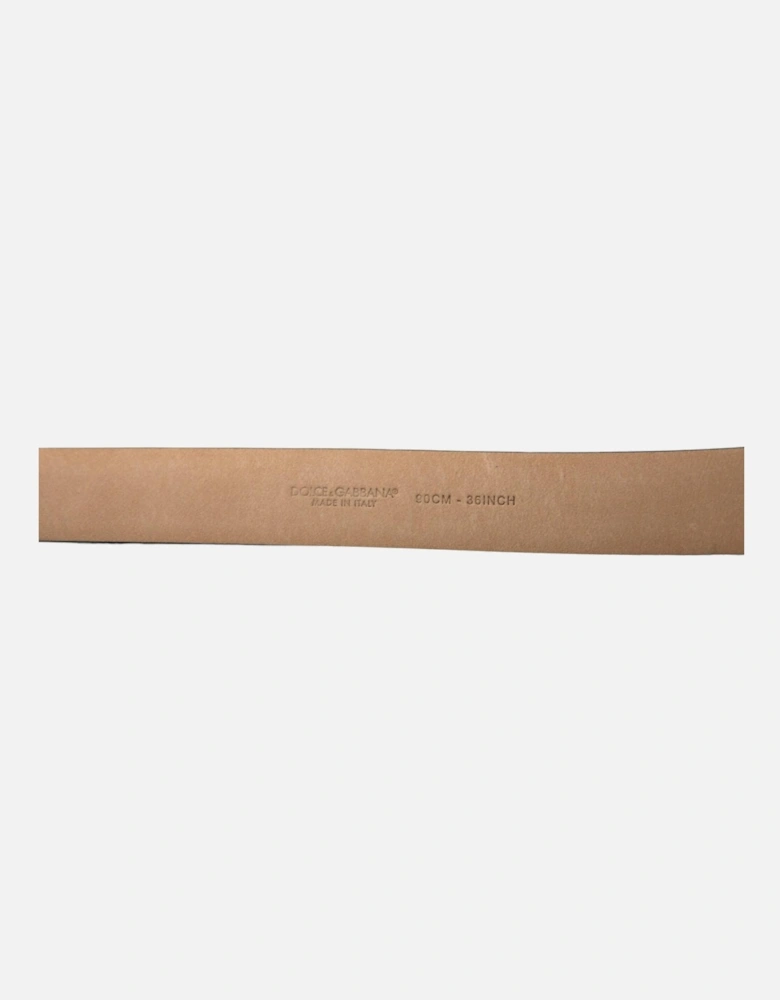 Leather Logo Buckle Waist Belt Women - Black