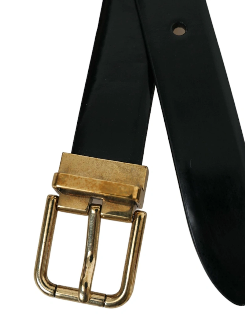 Leather Logo Buckle Waist Belt Women - Black