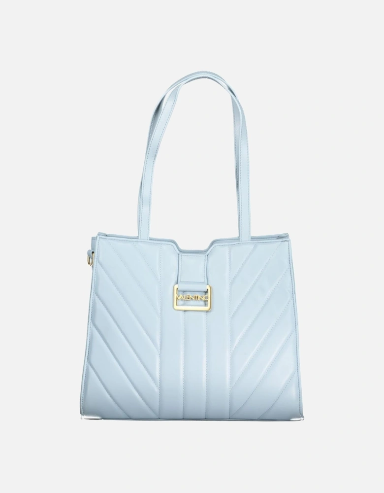 Dual-Handle Shoulder Bag with Removable Chain Strap Women - Light Blue