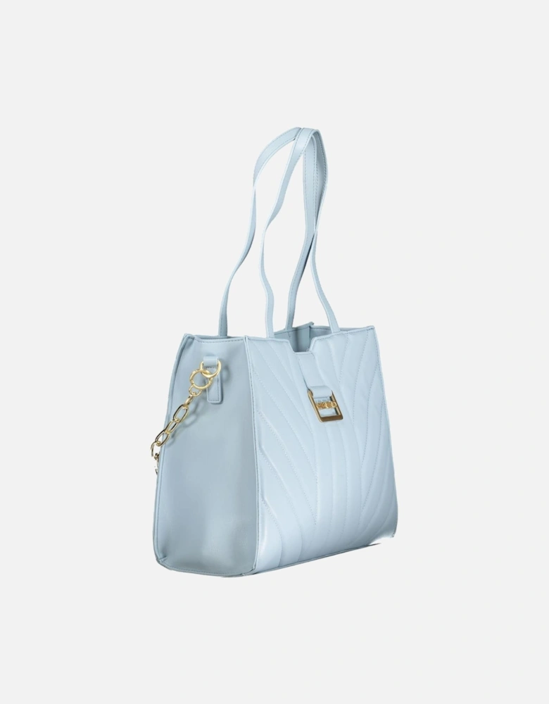 Dual-Handle Shoulder Bag with Removable Chain Strap Women - Light Blue