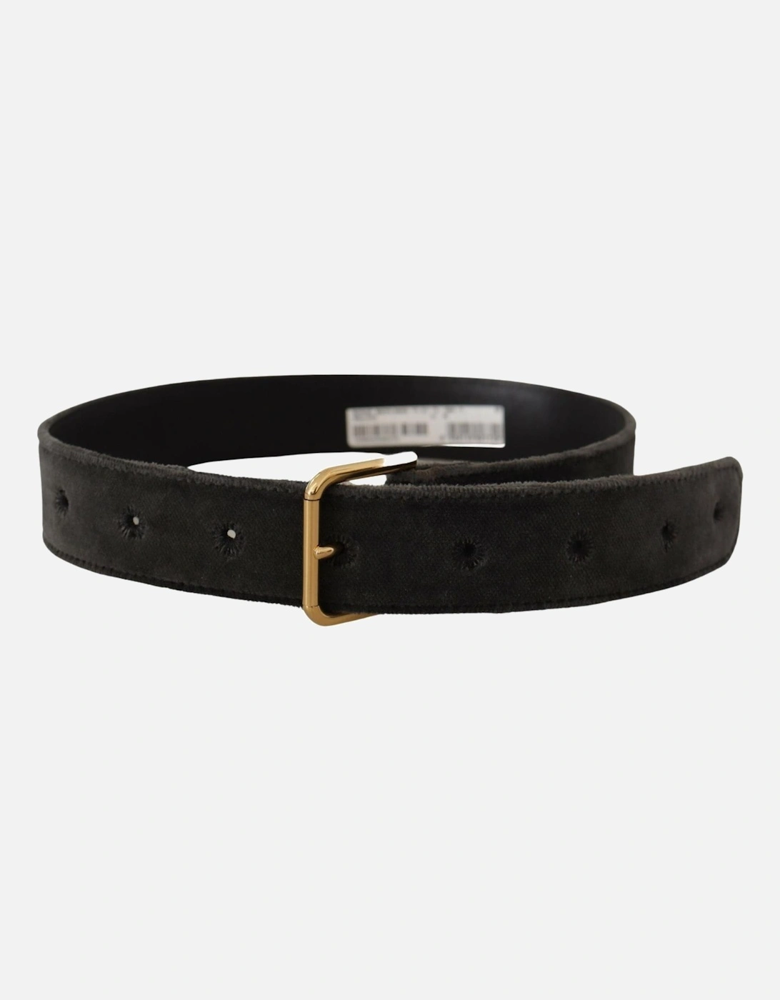 Velvet Belt Gold Buckle Women - Brown