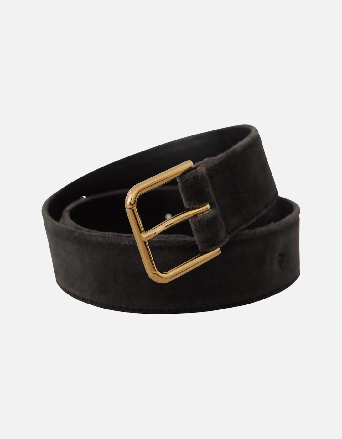 Velvet Belt Gold Buckle Women - Brown