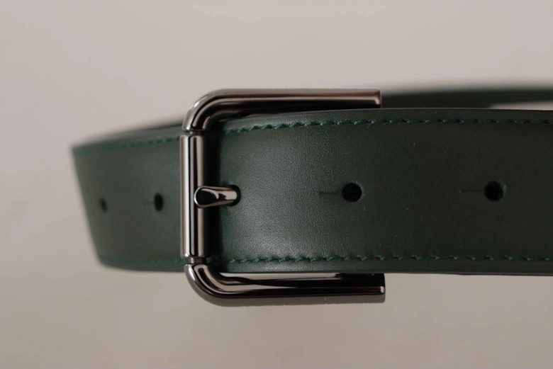 Leather Belt Dark Green Women