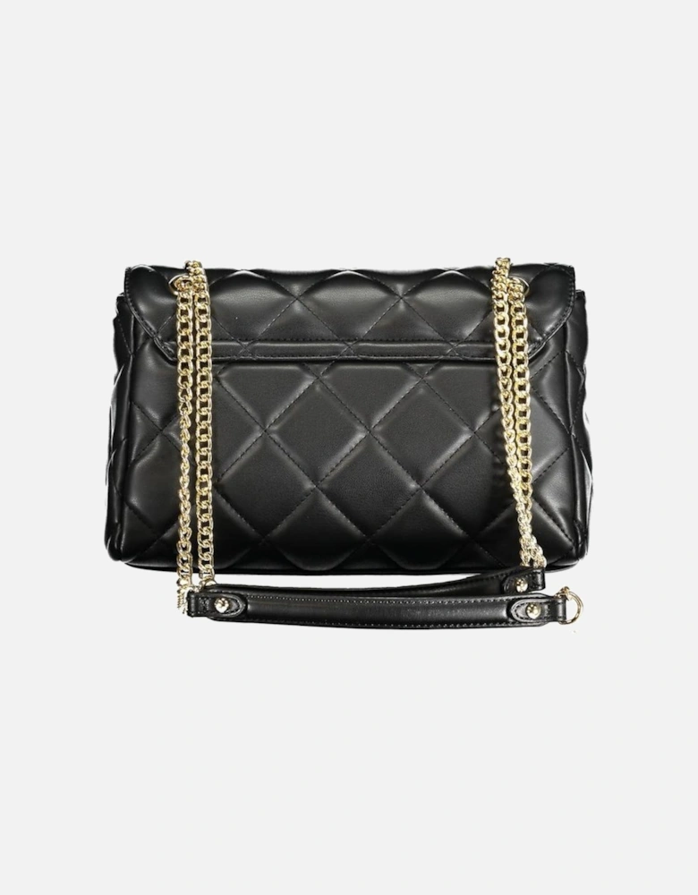Chain Shoulder Bag with Logo and Zip Closure Women - Black Handbags