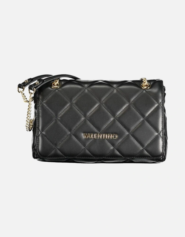 Chain Shoulder Bag with Logo and Zip Closure Women - Black Handbags