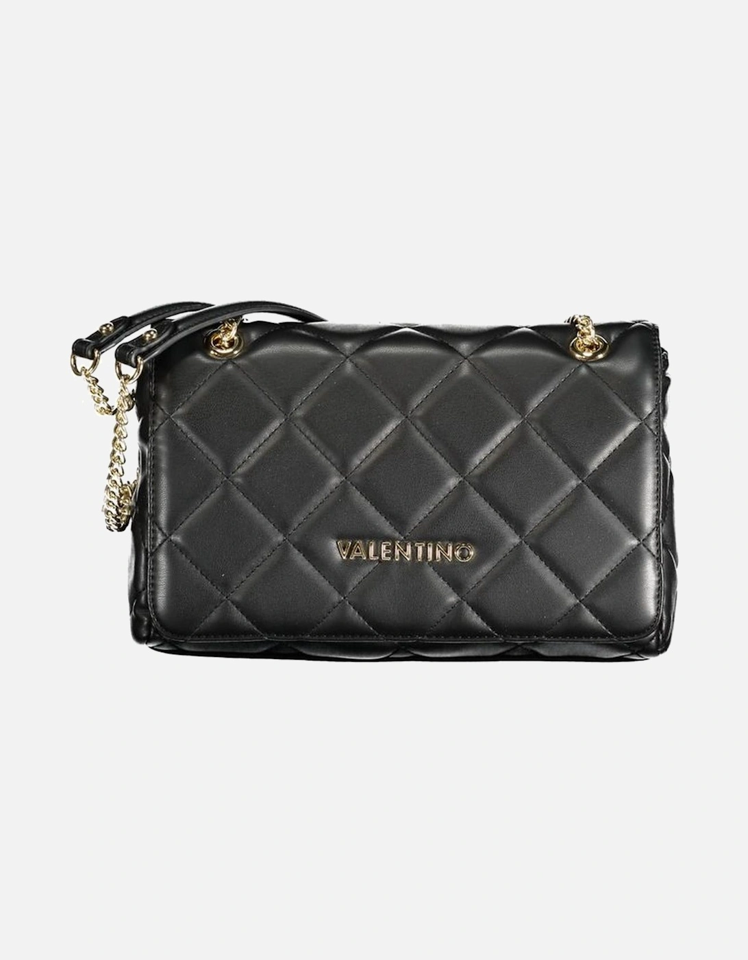 Chain Shoulder Bag with Logo and Zip Closure Women - Black Handbags, 4 of 3