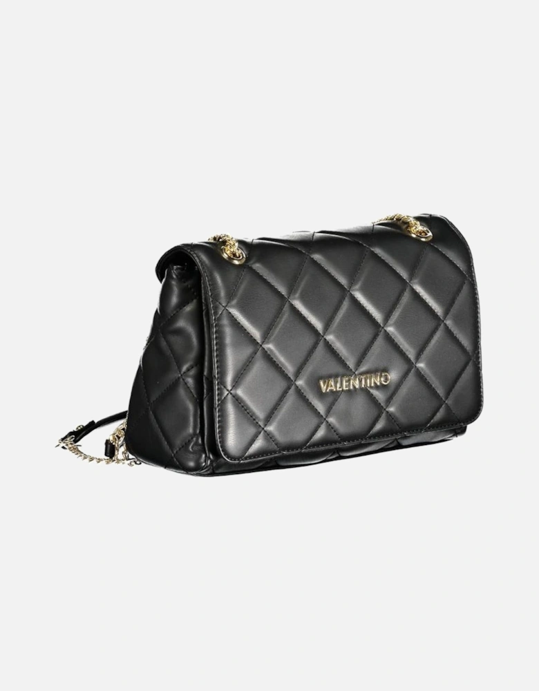 Chain Shoulder Bag with Logo and Zip Closure Women - Black Handbags