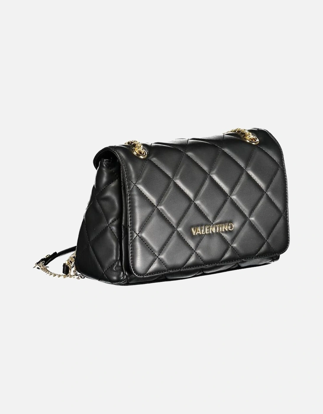 Chain Shoulder Bag with Logo and Zip Closure Women - Black Handbags