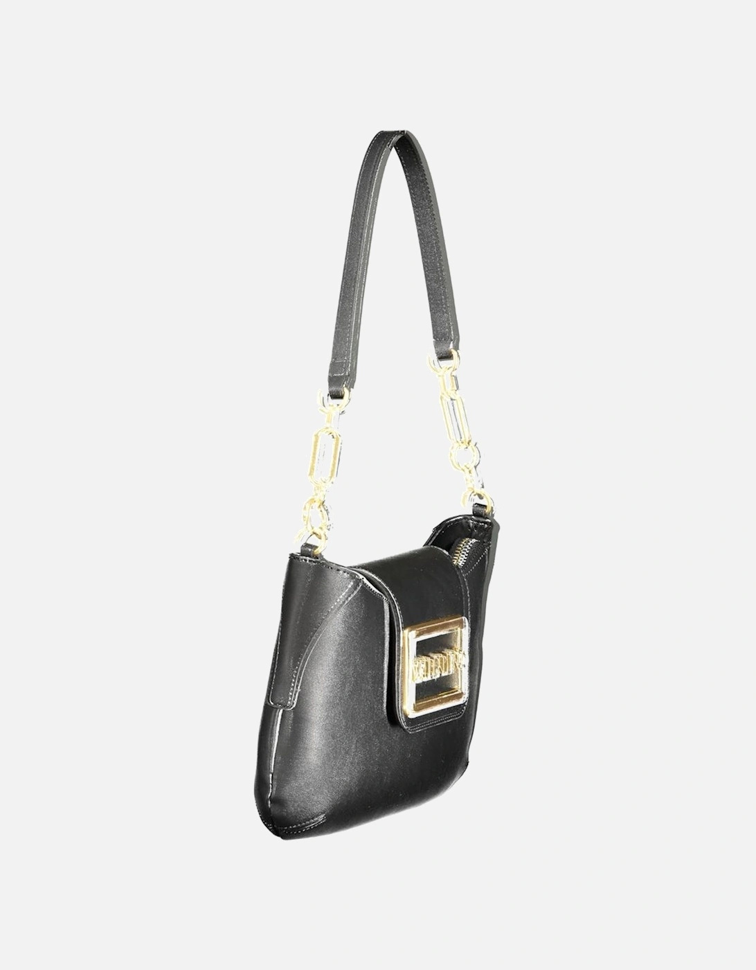 Convertible Shoulder Bag with Contrast Details and Logo Women - Black