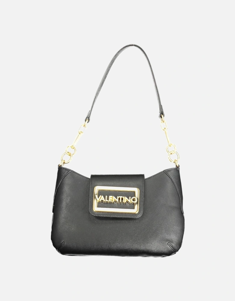 Convertible Shoulder Bag with Contrast Details and Logo Women - Black