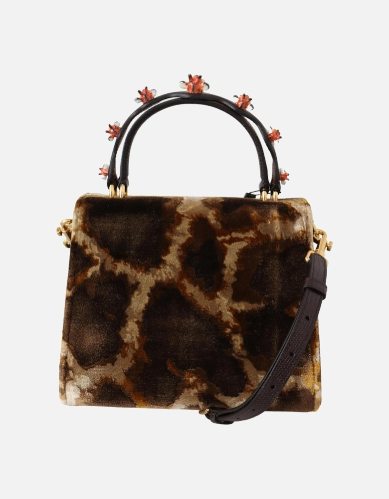 Giraffe Pattern Bag with Gold Metal Detailing Women - Brown Crossbody