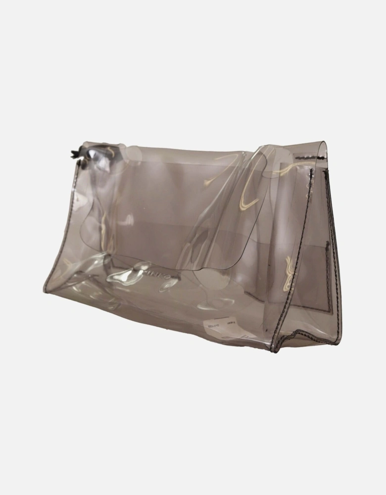 Love Bag Transparent PVC Clutch Women - Black Handbags