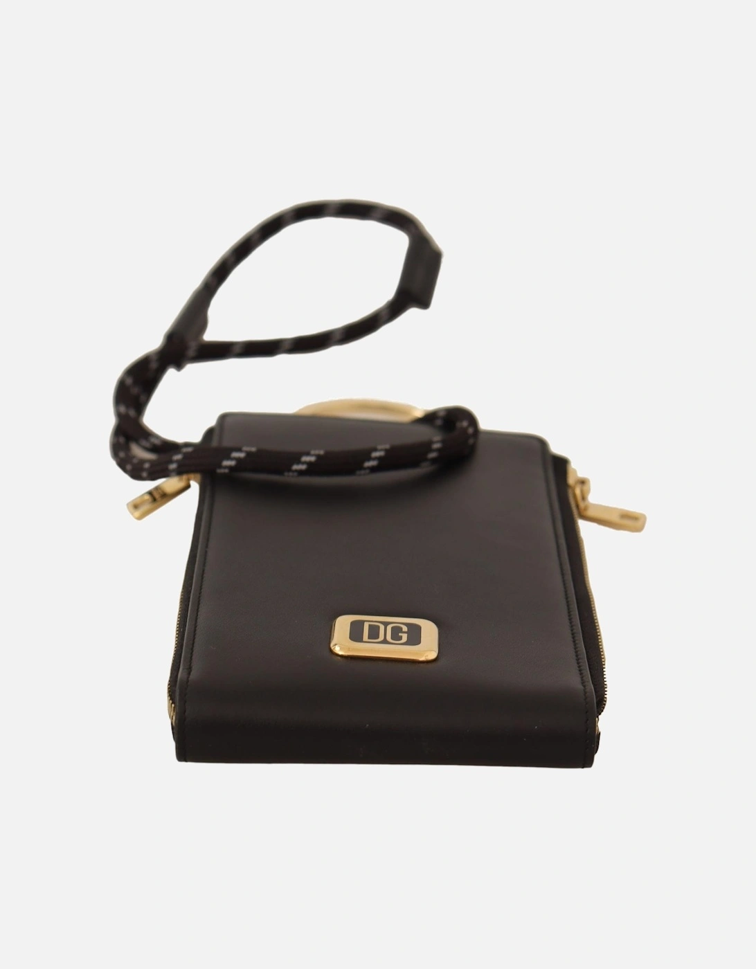 Phone Holder Wallet Black Leather Women
