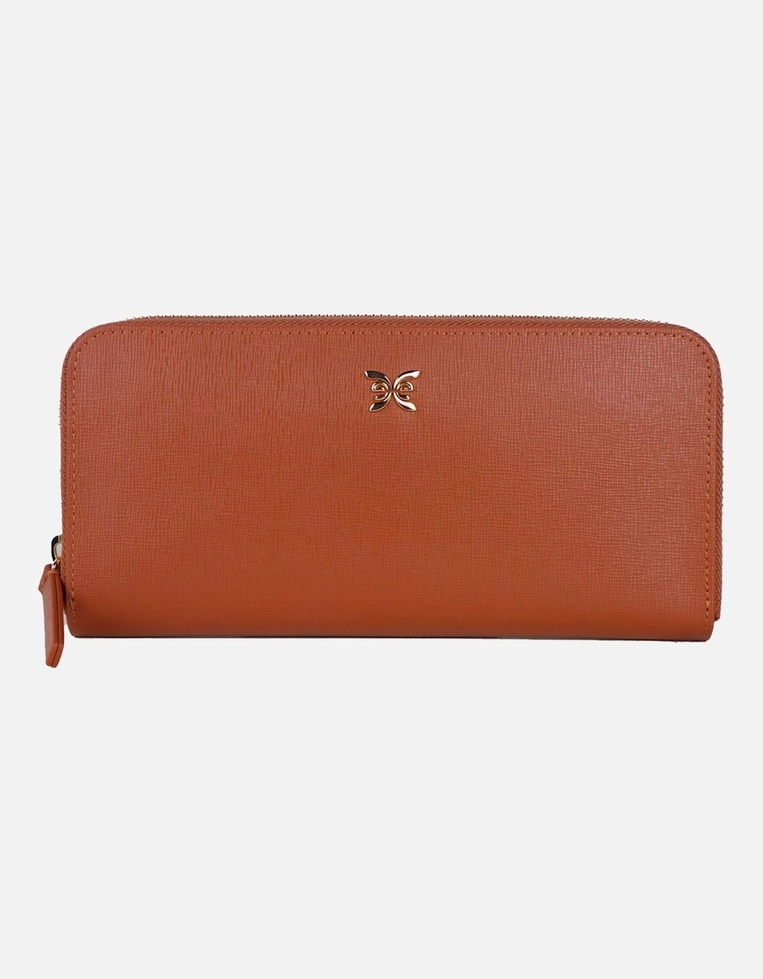 Metal Logo Leather Zip Wallet with Card Holder & Coin Purse Women -, 4 of 3