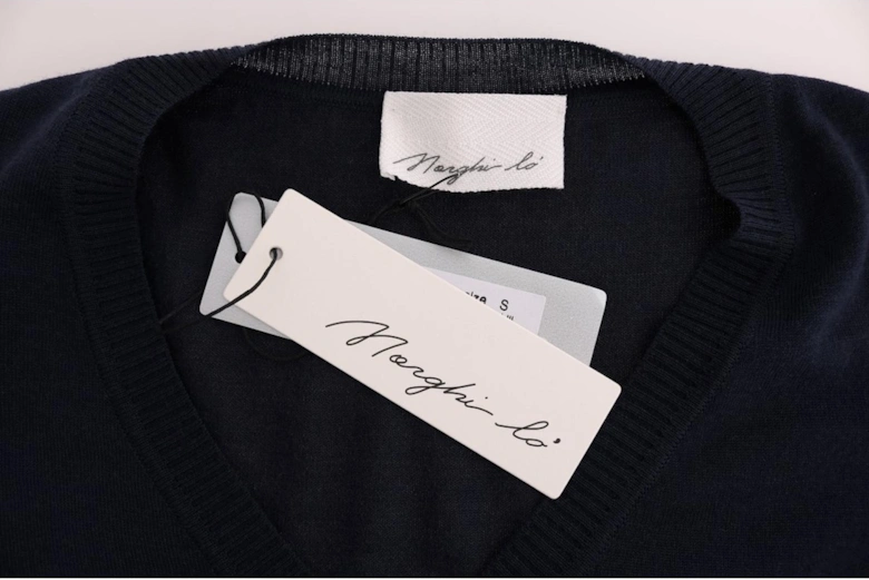 Bow Detail Sweater Dress Long Sleeve VNeck Dress Women - Blue Dresses