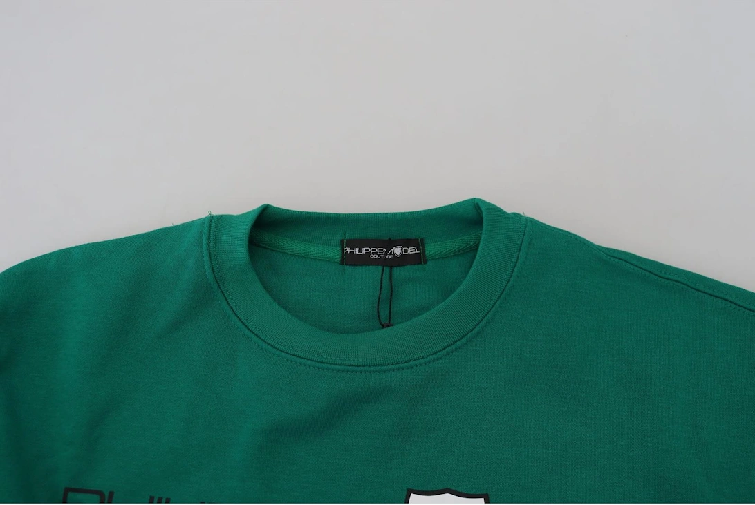 Crew Neck Sweatshirt Shield Logo Women - Green Sweaters
