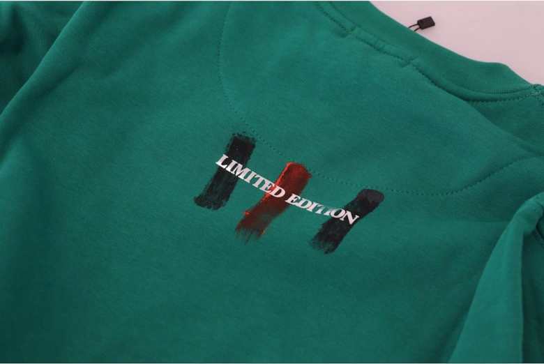 Crew Neck Sweatshirt Shield Logo Women - Green Sweaters