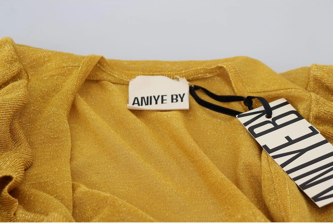 Mustard Yellow Ruffled Cardigan TSH84017 Women - Gold Sweaters