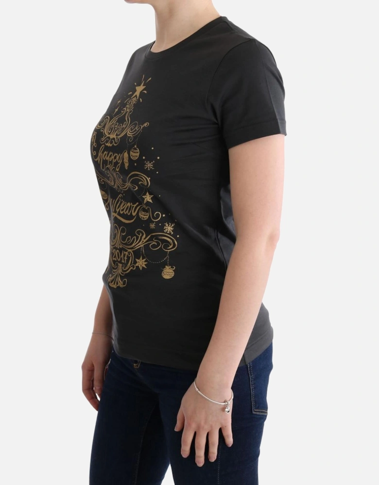 2017 Holiday Tee Short Sleeve Crew Neck Women - Gray T-Shirts