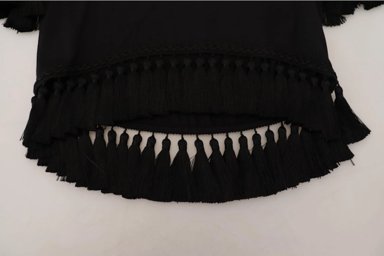 Dolce Gabbana Tasseltrimmed top Women - Black T-Shirts