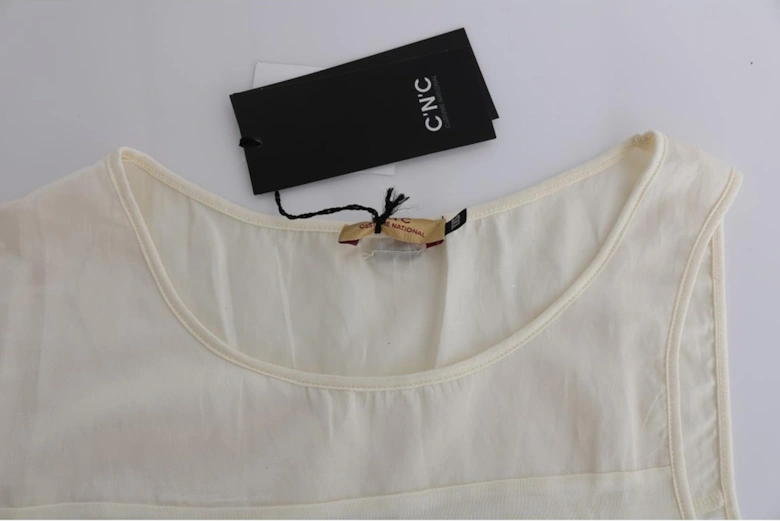 OneShoulder Short Sleeve Blouse Women - Beige T-Shirts