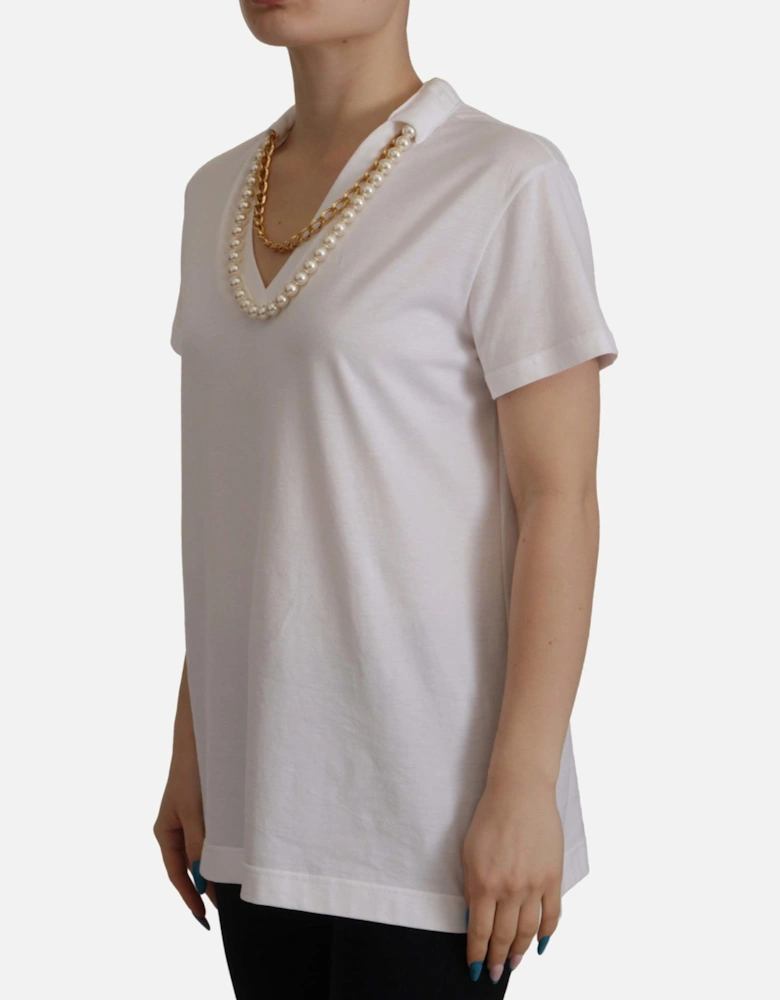 Dolce Gabbana VNeck TShirt Women - White T-Shirts