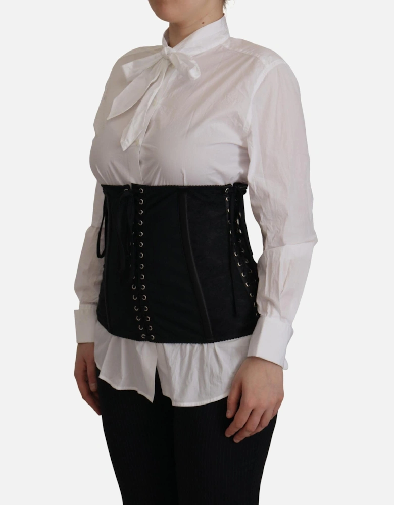 Dolce Gabbana Corset LaceUp Waist Cincher Women - Black T-Shirts