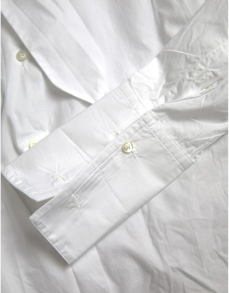 Tie Neck Shirt Long Sleeve Women - White