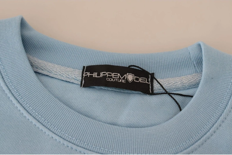 Crew Neck Sweatshirt Graphic Print Women - Light Blue Sweaters