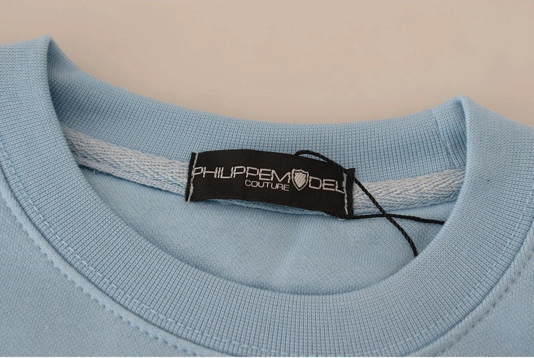 Crew Neck Sweatshirt Graphic Print Women - Light Blue Sweaters