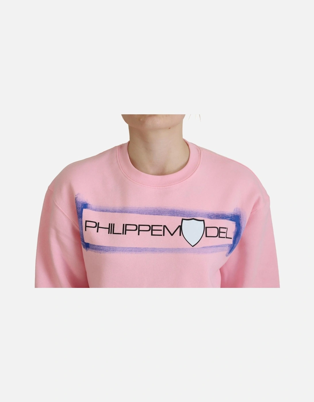 Pink Crew Neck Sweatshirt Women Sweaters