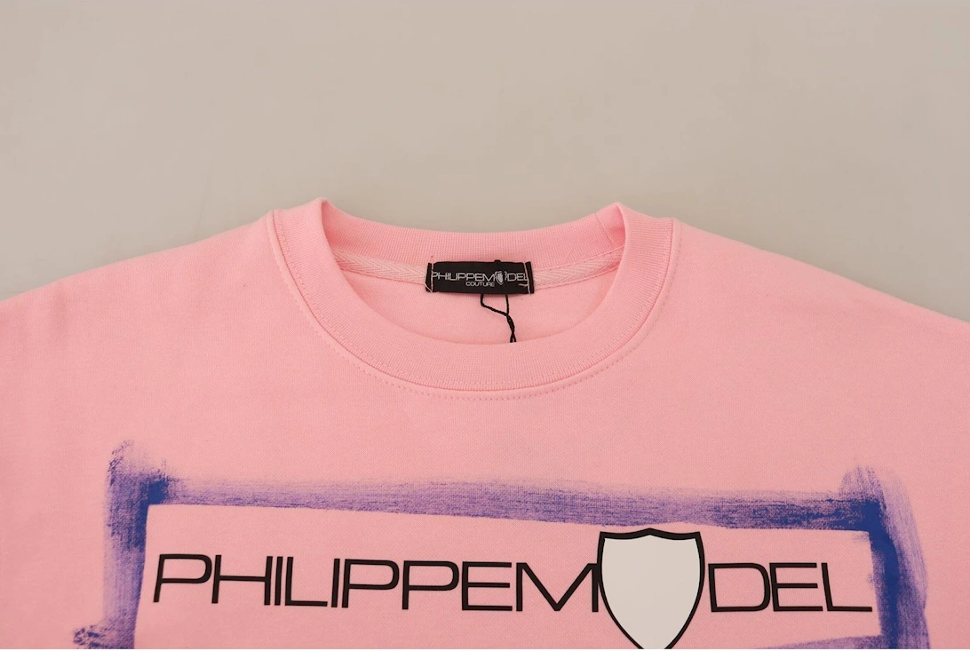 Pink Crew Neck Sweatshirt Women Sweaters
