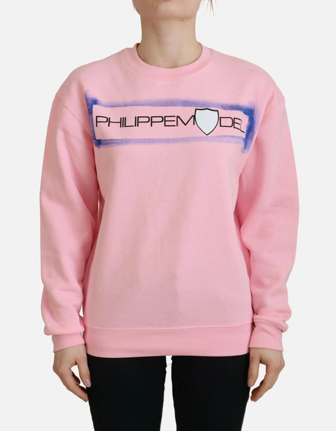 Pink Crew Neck Sweatshirt Women Sweaters, 7 of 6
