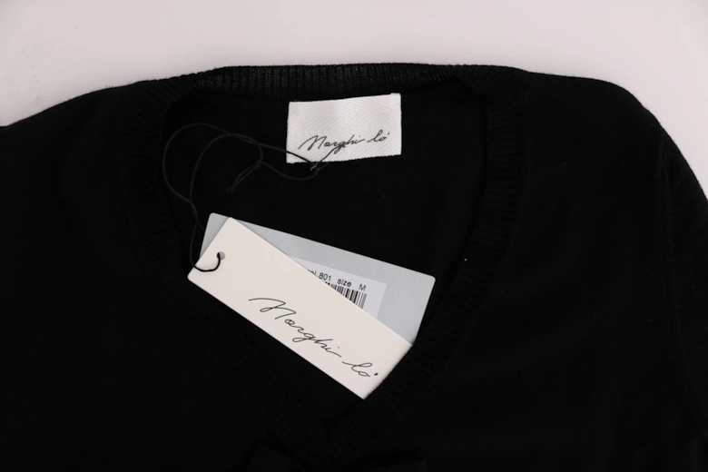 VNeck Mini Dress Long Sleeve Women - Black Dresses