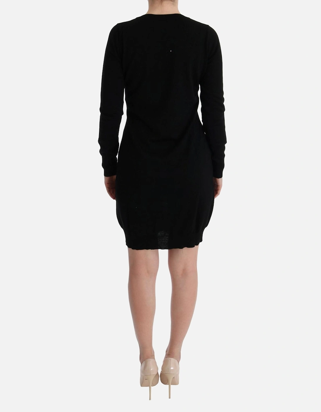 VNeck Mini Dress Long Sleeve Women - Black Dresses