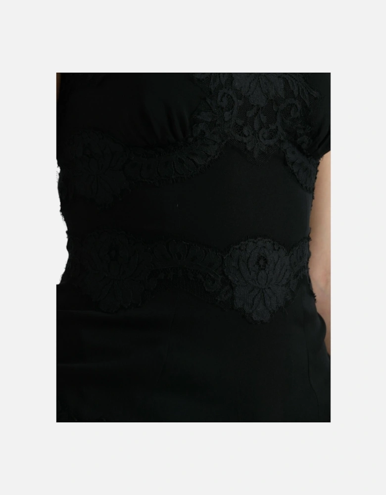 Stretch Lace Tank Top with Back Zipper Closure and Logo Details Women