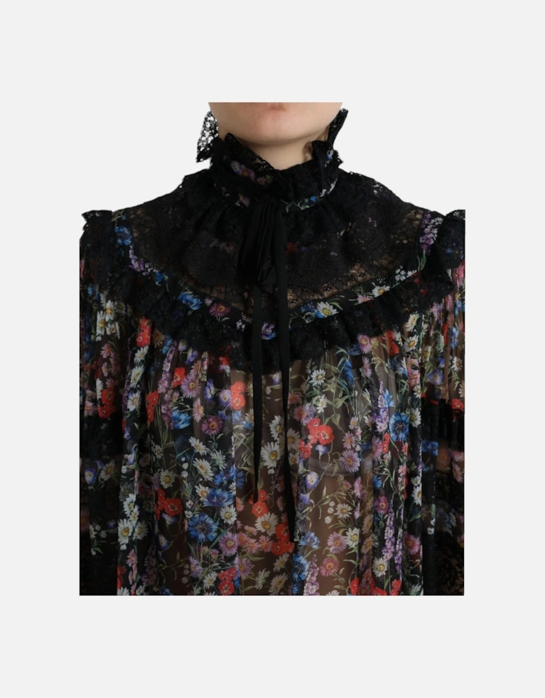Floral Print Blouse TSH84233 Women - Black T-Shirts