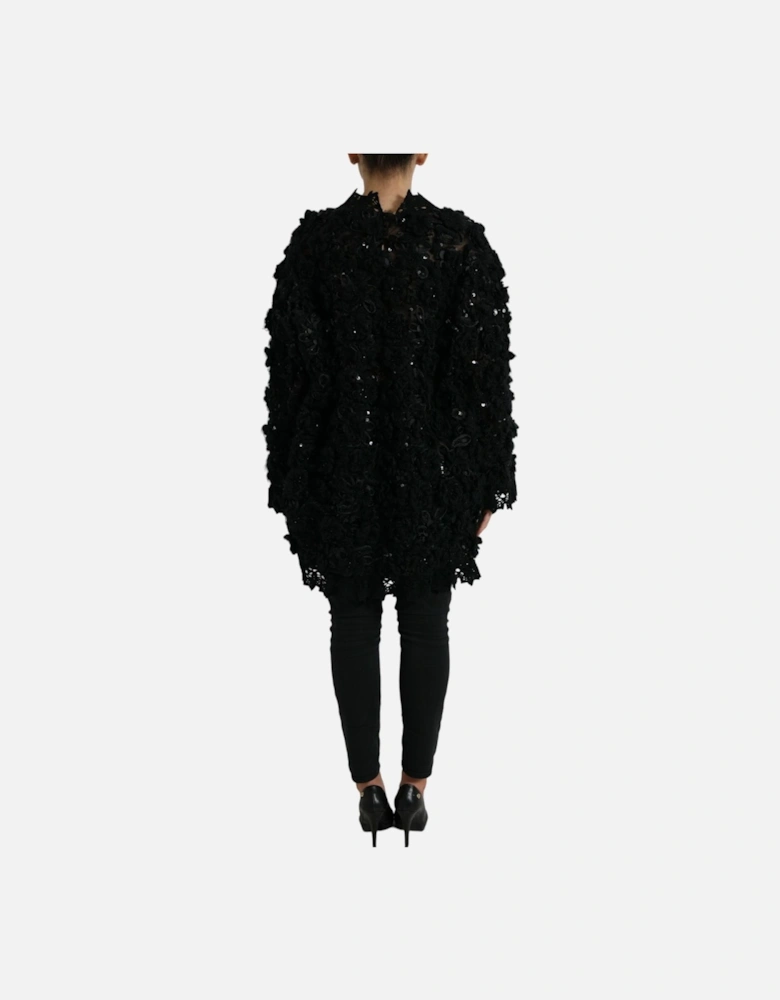 Sequin Embellished Long Sleeve Pullover Sweater Women - Black
