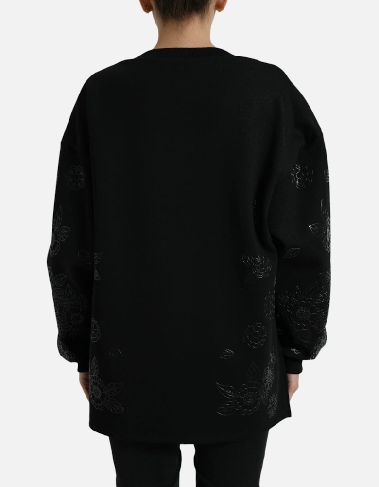 Floral Print Sweatshirt TSH84221 Women - Black Sweaters