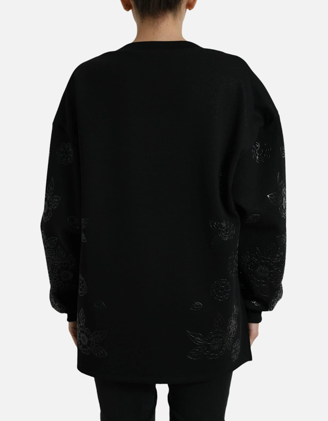 Floral Print Sweatshirt TSH84221 Women - Black Sweaters