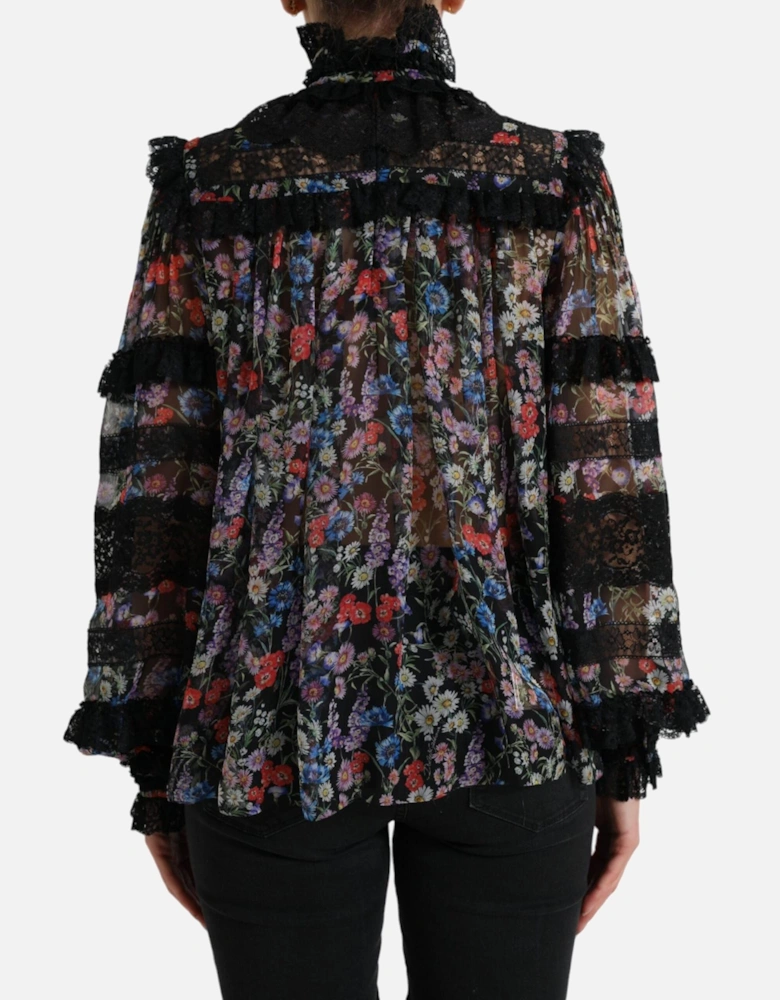 Floral Print Blouse TSH84233 Women - Black T-Shirts