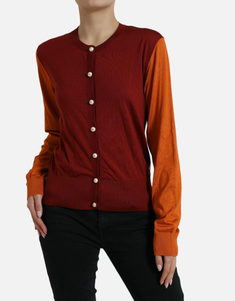 ColorBlock Merino Wool Cardigan Women - Multicolor Sweaters